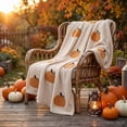 thumbnail image 5 of KFUIRDE Halloween Flannel Throw Blanket, Cozy Soft Lightweight Plush Blanket, Festive Printed Decorative Blanket for Sofa, Couch, Bed, Living Room & Holiday Decor, 28x40in, 5 of 6
