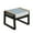 Black, variant on Direct Wicker UBS-2101-OT-White 2 Piece Outdoor Garden White Iron Footstools with Grey Cushions
