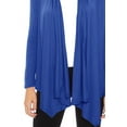 thumbnail image 5 of Moa Collection Women's Solid Casual Comfy Long Sleeve Drape Open Front Cardigan Jacket, 5 of 5