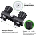 thumbnail image 4 of RV Shower Faucet, Dual-Handle Camper Shower Faucet with Acrylic Knobs, 4" RV Shower Valve Diverter, RV Outdoor Shower for RV, Camper Van, Outside and Inside Bathroom Shower (Black), 4 of 8