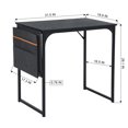 thumbnail image 5 of Homy Casa Computer Desk 32 inch Study Writing Table with A Storage Bag Space Saving for Home Office, Modern Simple Style PC Desk, Black Metal Frame, Black Table Top, 5 of 9