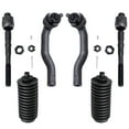 thumbnail image 1 of Detroit Axle - Front 6pc Tie Rods Kit for 07-14 Ford Edge Lincoln MKX, 4 Suspension Outer & Inner Tie Rod Ends 2 Boots 2007 2008 2009 2010 2011 2012 2013 2014 Replacement, 1 of 4