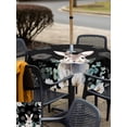 thumbnail image 4 of Easter Bunny Outdoor Tablecloth - 60x60 Inch Square Dining Table Cover, Eucalyptus Leaves Rabbit Flowers Black Waterproof Outdoor Table Cloth with Umbrella Hole & Zipper for Picnic/Patio/Party, 4 of 7