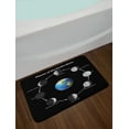 thumbnail image 2 of Moon Phase Bath Mat, Infographic Celestial Movements Around Earth, Plush Bathroom Decor Mat with Non Slip Backing, 29.5" X 17.5", Charcoal Grey Sky Blue, by Ambesonne, 2 of 2