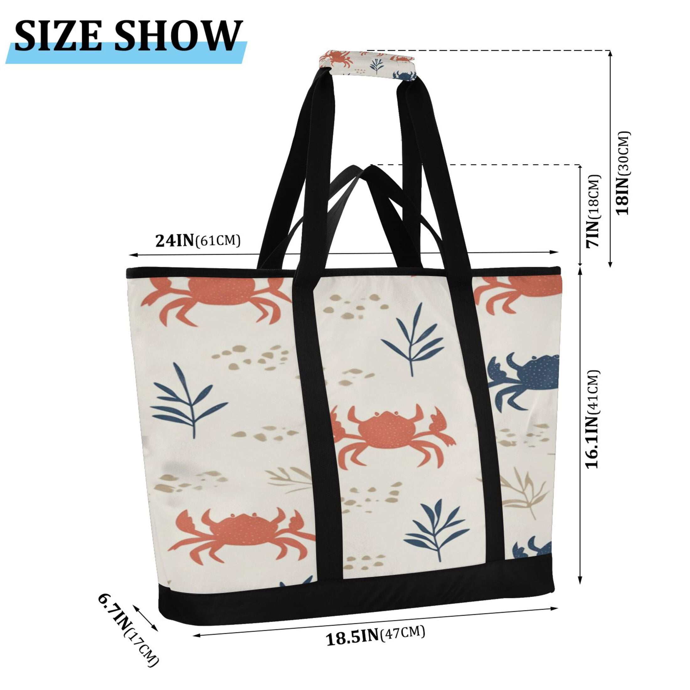 Large Hand-held Ice Pack Picnic Bag Insulation and Refrigeration Suitable for Shopping Picnics and Camping Yellow Crab