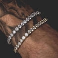 thumbnail image 2 of Pulsera de tenis de Hiphop para hombre, cadena de cristal de circonita cúbica Iced Out de 3/4/5mm, joyería de calle de Hip-hop, H086, 2 of 4