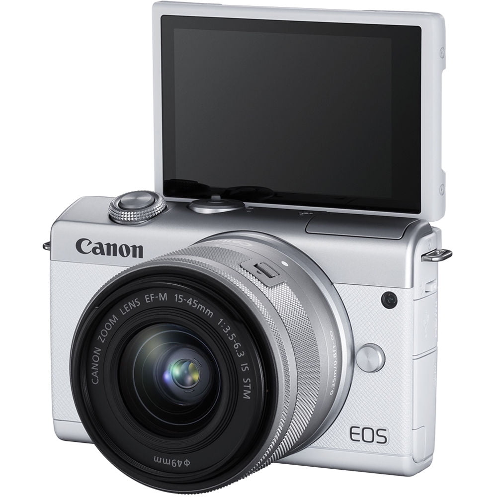 Canon EOS M200 Mirrorless Digital Camera with 15-45mm Lens (3700C009) + More