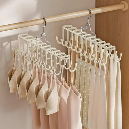 Elainilye Rotating Closet Organizer with 20 Hooks Multi-Tiered Underwear Management System Space-Efficient Storage Solution for Walk-In Closets Laundry Room Organization