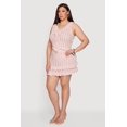 thumbnail image 3 of Women's Plus Size Ruffle Trim Tie Detail Crochet Vest, 3 of 4