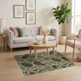 thumbnail image 3 of ODIKA 4'x6' Olive Green Tufted Sage Washable Area Rug Abstract With Modern Leaf Motifs Ornamental Non-Slip, Chair-Friendly, Flatwoven for Home Office, Under Desk, 3 of 7