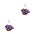 thumbnail image 3 of Advancent Decoración de lavabo colgante de hierro de primera calidad, flores y plantas de imitación de belleza duradera, cestas colgantes, Type8 NO8, 3 of 6