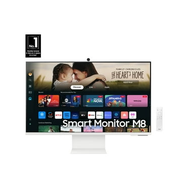SAMSUNG 32" Smart Monitor M8 (M80D) 4K UHD with Streaming TV, Speakers, USB-C, Ergonomic Stand and SlimFit Camera