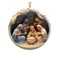 thumbnail image 2 of Hwkond Christmas Tree Pendant Decoration Nativity Christmas Ornament, Christmas Tree Decorations, Pendant Acrylic Car Accessories, 2 of 5