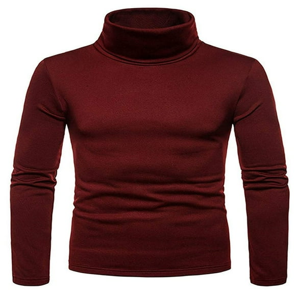 Chandails à Col Roulé Ajustés pour Hommes Chandail-Over Thermique Tricoté