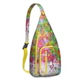 thumbnail image 1 of Stylish Sling Backpack - Modern Aesthetic Crossbody Bag with Abstract Geometric Pattern, Lightweight Fashion Pack for Daily Commute, 1 of 4