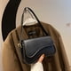 thumbnail image 2 of Bolso Hombro Con Solapa para Mujer Bolso Hobo Con Hebilla para Axila Bolso Compras Informal (negro), 2 of 9