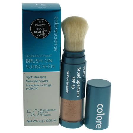 Poudre Solaire Colorescience Brush-On - SPF50 - Teint Medium - 6g - Neuf - Fabriqué Aux USA
