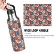 thumbnail image 4 of Yayeee 20oz Insulated Water Bottle Double Wall Stainless Steel with Flip Straw Lid, Red Geometric Flowers Pattern, 4 of 6
