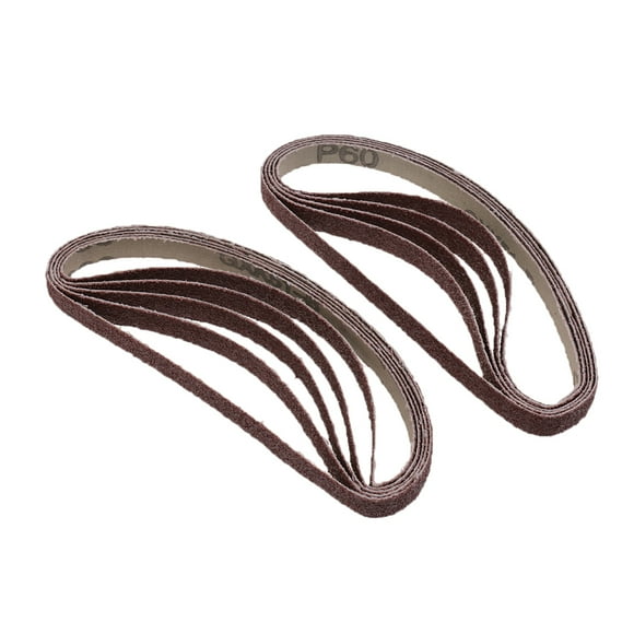 Paquete de 10 Cinturones de Lijado Resistencia de 330 X 10 Mm.Cada Paquete Contiene 10 Granos de 40 # / 60 # / 80 # / 120 # Macarena Grit Metal