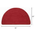 thumbnail image 2 of Kitchen Rugs, 31"x19" Kitchen Mats, Half Moon Round Kitchen Rugs Carpet, Specialized in Ultra Anti Skid Absorbent and Machine Washable for Kitchen Doorway Floors Accessories (Burgundy), 2 of 4