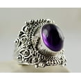 thumbnail image 4 of Navya Craft Amethyst Oval 925 Sterling Silver Handmade Women Statement Ring Purple Gemstone Ring Size 12.5, 4 of 4