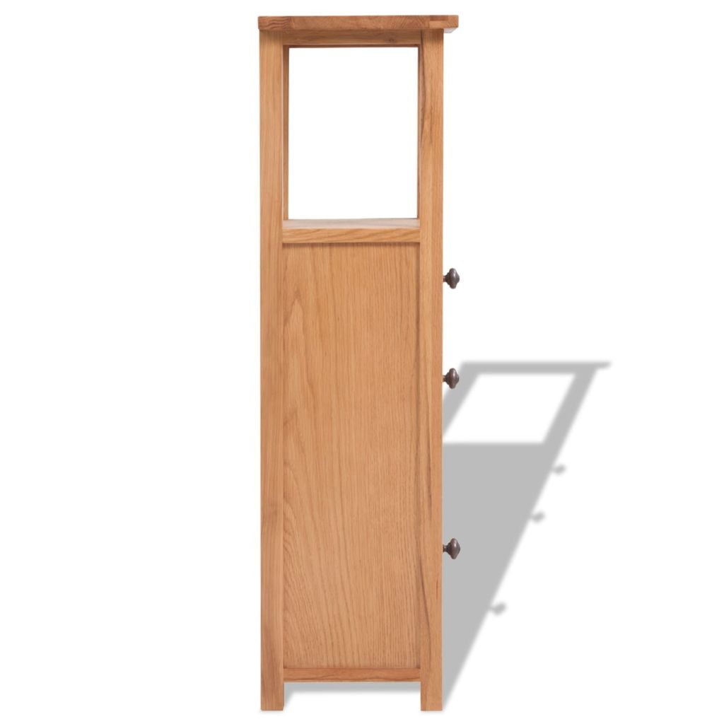 Rustic End Table, Nightstand with 2 Drawer and 1Door, Wood Side Table for Bedroom
