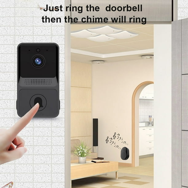 jovati Video Doorbell Wireless Wifi Smart Wireless Remote Video Doorbell  Intelligent Visual Doorbell Home Intercom Hd Night Vision Wifi Rechargeable  Security Door Doorbell 