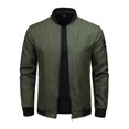 thumbnail image 4 of Daolelai Men's Lightweight Solid Color Stand Collar Jacket, 4 of 5