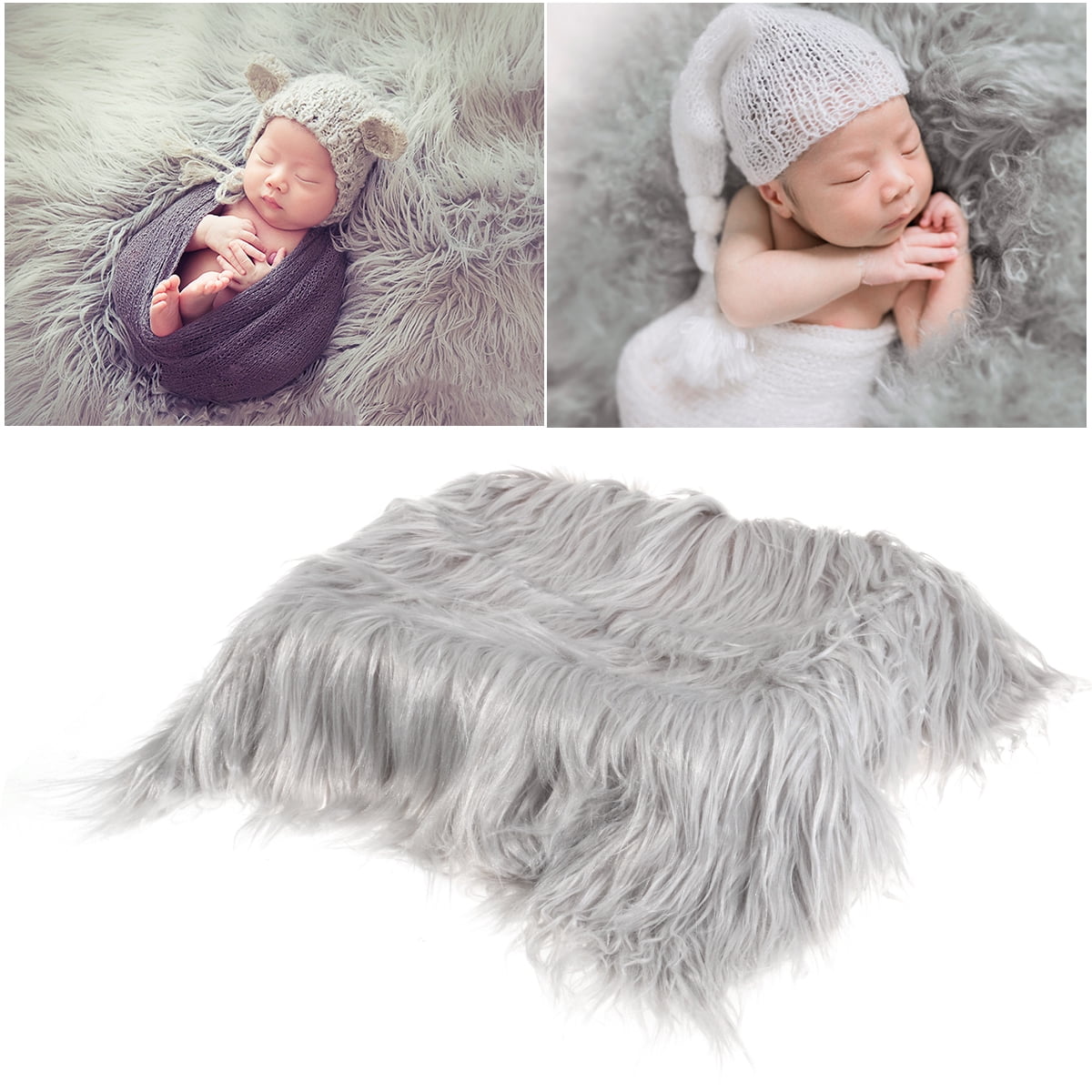 Newborn Baby Photo Photograph Props Blanket Soft Fur Mat Backdrop Decor DIY Gift