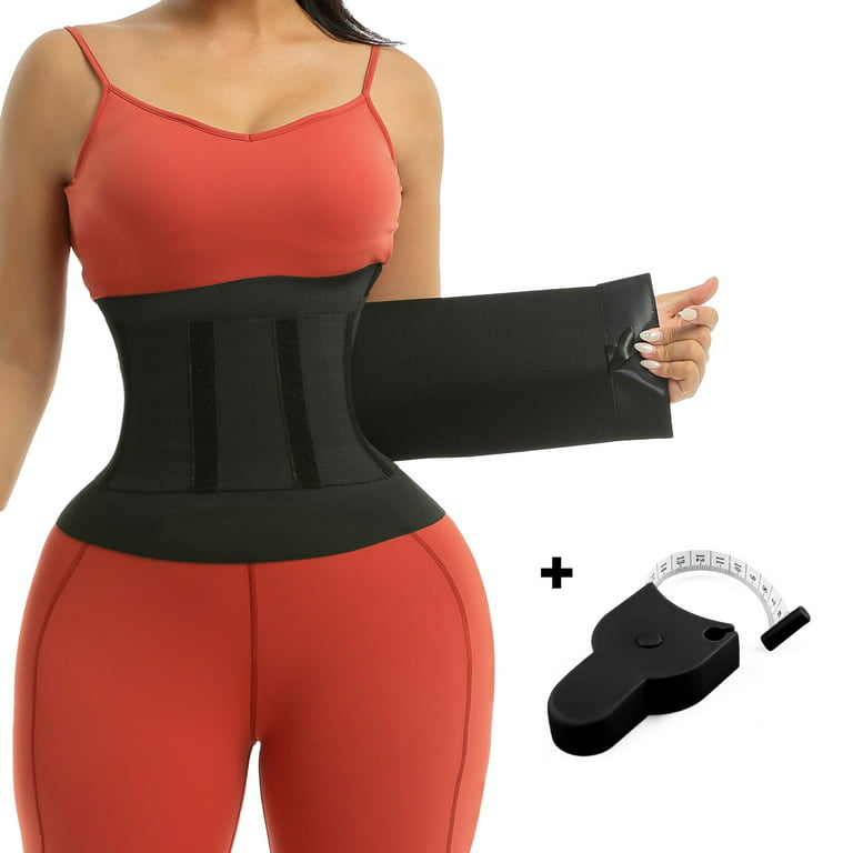 Aptoco Invisible Waist Trimmer for Women Adjustable Zipper Tummy Wraps Waist  Trainer Band with Free Automatic Telescopic Tape Measure 