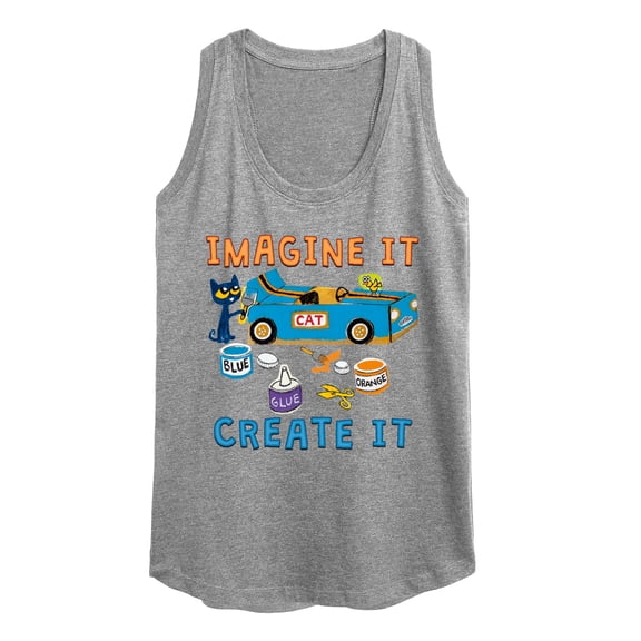 Pete The Cat - Imagine It Create It Race Car - Women's Racerback Tank Top