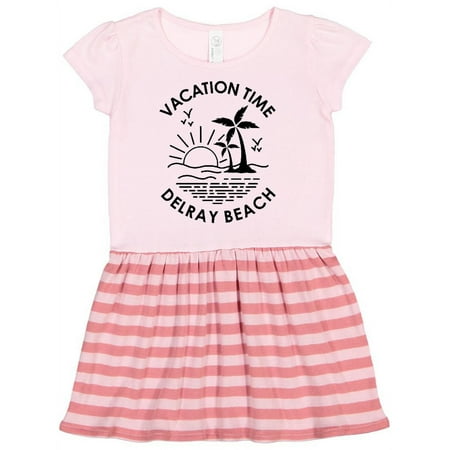 

Inktastic Vacation Time in Delray Beach Gift Toddler Girl Dress
