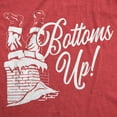 thumbnail image 2 of Mens Bottoms Up T Shirt Funny Christmas Santa Claus Chimney Graphic Novelty Tee Graphic Tees, 2 of 3