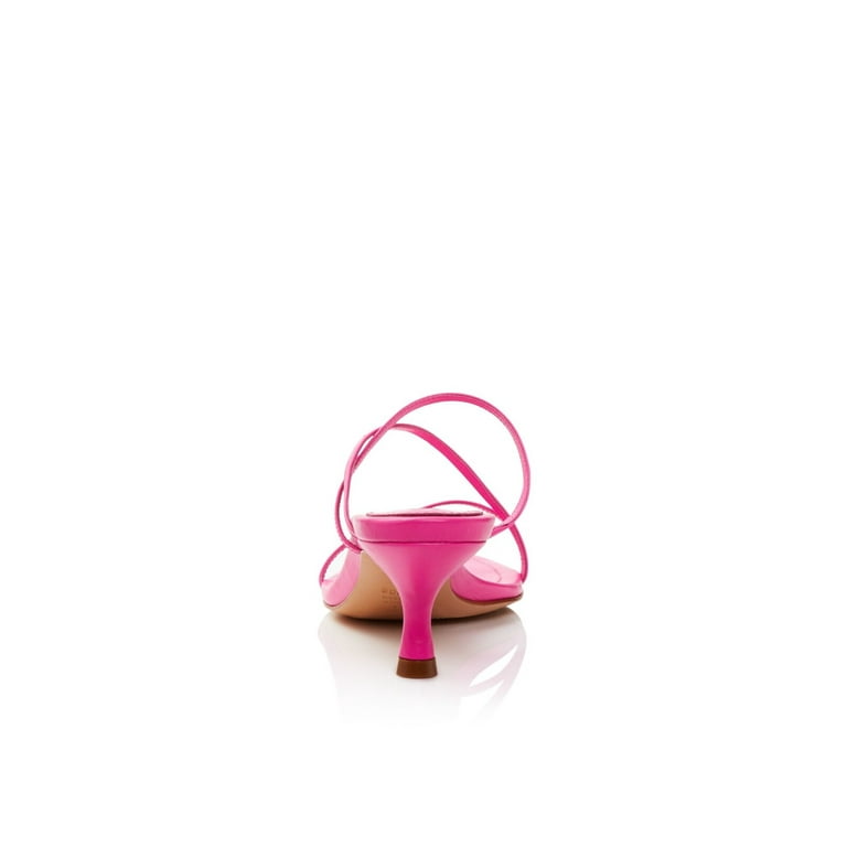 SCHUTZ Womens Pink Padded Strappy Evenise Open Toe Kitten Heel