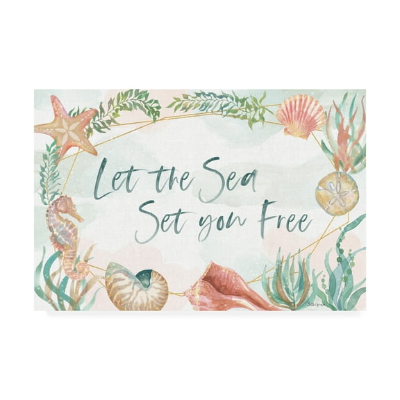 Watercolor Coast I' Canvas Art by Beth Grove