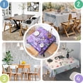 thumbnail image 4 of Purple Lavender Butterfly Scene Square Tablecloth,Waterproof Square Table Cover,Wipeable Spillproof Washable Table Cover for Home Kitchen Party Decor 42"X42"(107x107cm), 4 of 6