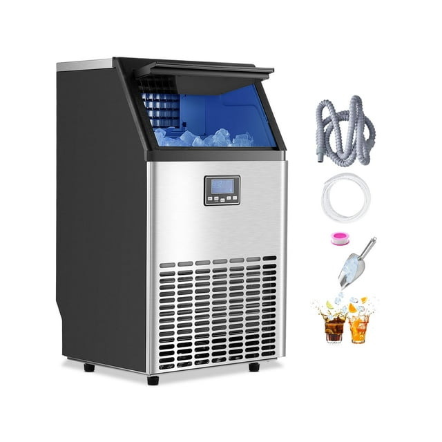 Máquina de hacer hielo VEVOR Commercial 100 kg/24 h con 15 kg de almacenamiento