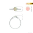 thumbnail image 6 of Angara Natural Opal Ring - Tapered Shank Oval Opal Ring with Trio Diamond Accent for Women | October Birthstone Jewelry | 14K White Gold Opal Ring (Ring Size = 5.5), 6 of 10