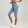 thumbnail image 2 of JnLxul Workout Pants for Women High Waisted Capri Leggings Stretchy Slim Fitting Tight Capris Gym Yoga Pants Trendy, 2 of 6