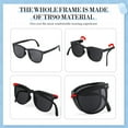 thumbnail image 3 of Polarized Mini Folding Sunglasses for Women Men, UV400+ Protection Oversized Black Oval Eyewear,Trendy Sunglasses for Driving Outdoor Beach Fishing Working , Easy Carry, 3 of 6