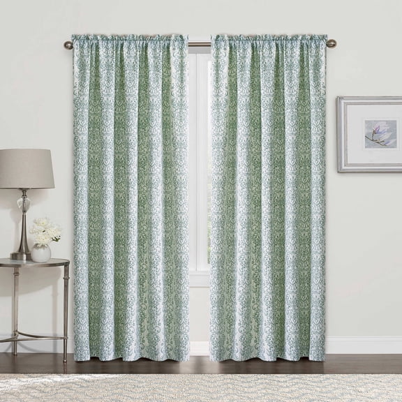 Home Soft Things Mayfair Lime Curtain Set - 2 Panels - 60"x84"