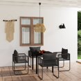 thumbnail image 1 of vidaXL 5 Piece Garden Dining Set Black, 1 of 4