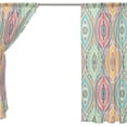 thumbnail image 4 of Coolnut Decorative Ethnic Design Semi Sheer Curtains Window Voile Drapes Panels Treatment-55x84in for Living Room Bedroom Kids Room, 2 Pieces, 4 of 4