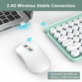 thumbnail image 2 of CHOK Wireless Keyboard and Mouse Combo   Typewriter Keyboard Mouse Combo  2.4G Silent USB Mouse  Quiet Cordless Cute Retro Keyboard Mouse Set  for Windows  Computer  Desktop  PC  Laptop, 2 of 8
