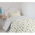 thumbnail image 4 of Ambesonne Winter Quilted Bedspread Set 2 Pcs, Pine Tree Retro, Twin Size, Multicolor, 4 of 6