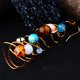 thumbnail image 5 of Fiudx Pendientes de Moda con Diseño de Cuentas de Universo Sinuoso, de Aleación de Oro Negro, Joyería Única y Llamativa, Ideal para Usar a Diario o Como Regalo para Ocasiones Especiales, Accesorio de, 5 of 6