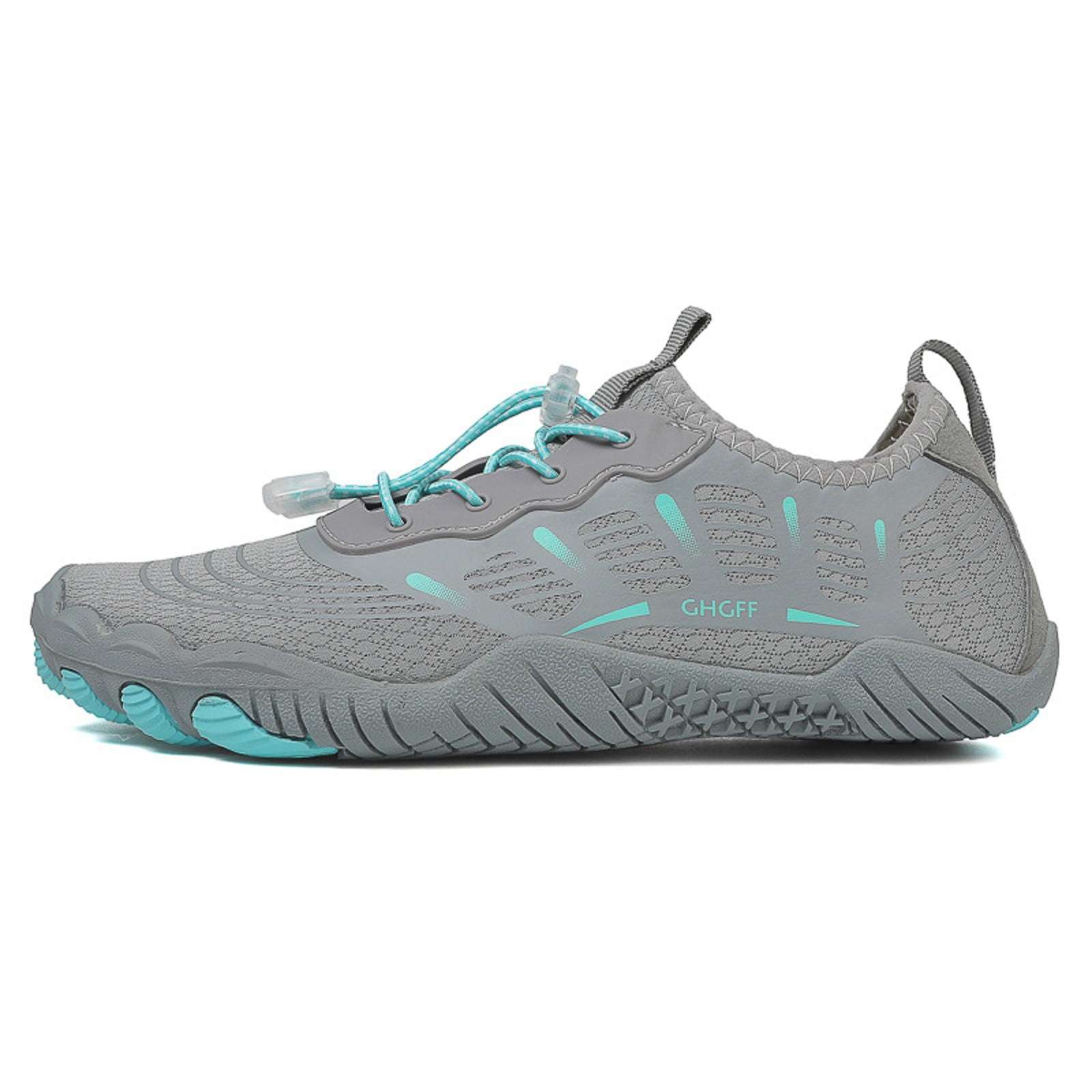 Dakaela Unisex Mens Womens Hiking Water Shoes Quick Dry Barefoot Aqua Sneakers for Swim Beach Gray 8