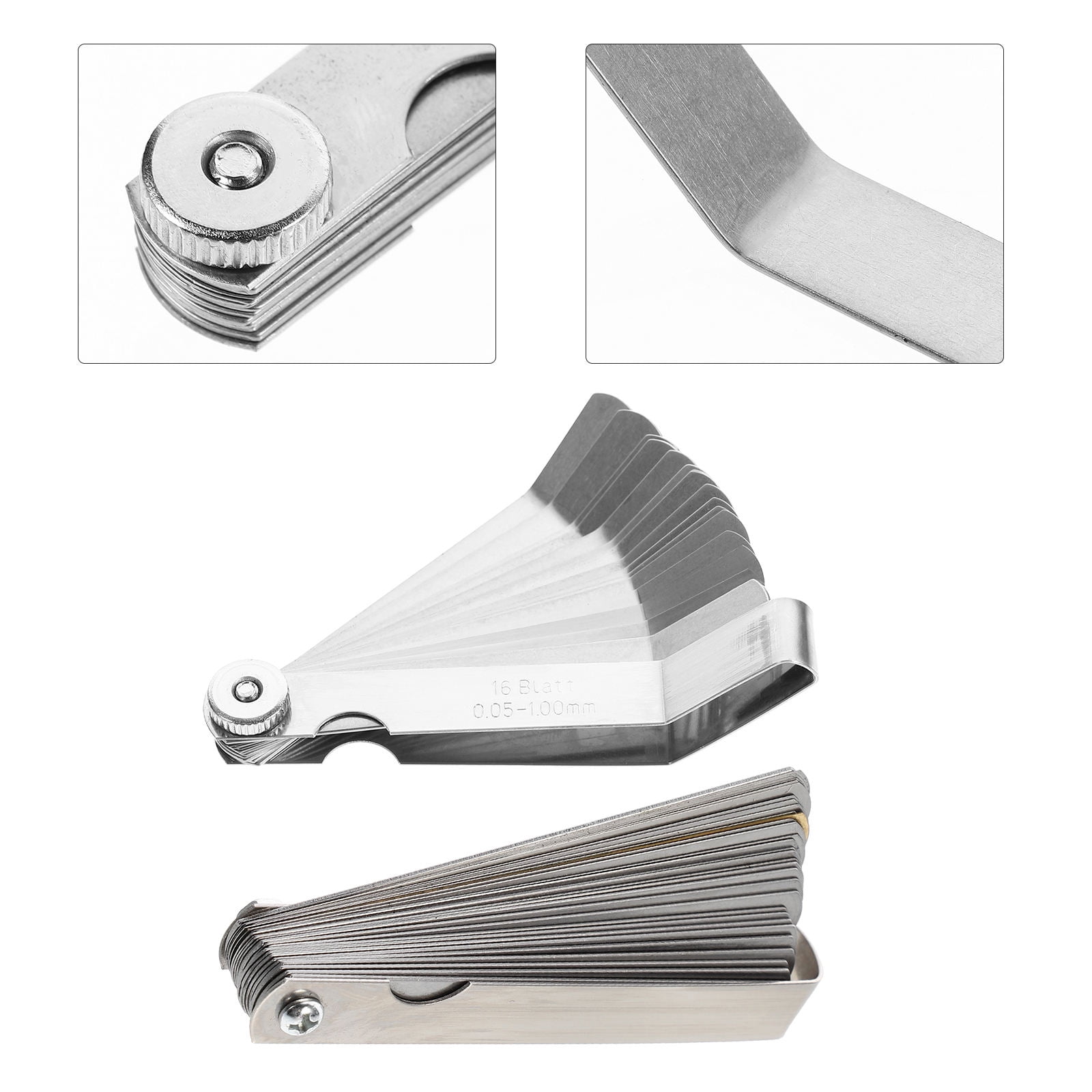 Hemoton 4-Piece Gauge Set with Spring Steel Blades, Practical and Easy-to-Use Plug Thickness Measuring Tools