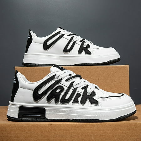 

Men‘s Trendy Color Block Lightweight Anti-skid Lace Up Sneakers Men‘s Casual Elevator Shoes
