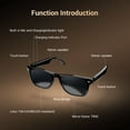 thumbnail image 5 of Blackview Smart Glasses with Voice Control & Bluetooth Wireless, Hands-Free Calls, Music Playback, UV Protection, Built-in Mic, Ideal for Driving, Work & Outdoor Activities (Sunglasses), 5 of 10